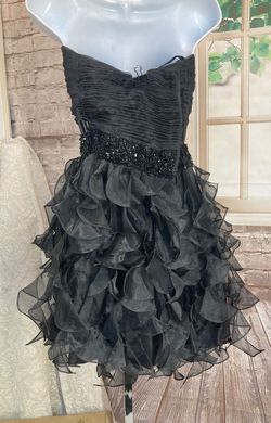 Sherri Hill Black Size 14 Sorority Formal Cocktail Dress on Queenly