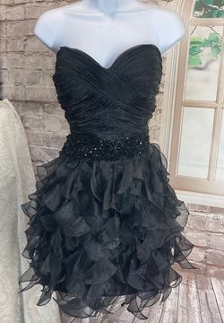 Sherri Hill Black Size 14 Shiny Sorority Formal Prom Cocktail Dress on Queenly