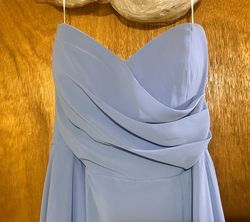 Bridal Boutique Blue Size 12 Strapless Plus Size Floor Length Straight Dress on Queenly