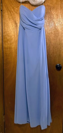 Bridal Boutique Blue Size 12 Military Strapless Straight Dress on Queenly