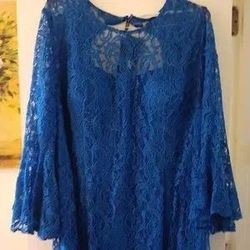 Terani Couture Blue Size 22 Mini Terani Coture Military A-line Dress on Queenly