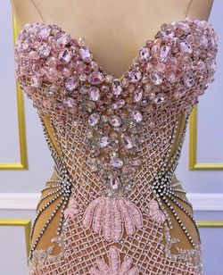 Rian Fernandez Pink Size 0 50 Off Floral Custom Black Tie A-line Dress on Queenly