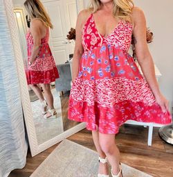 Style 1-2293717123-3236 PAANI Pink Size 4 Print Mini Cocktail Dress on Queenly