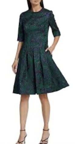 Style 1-1718859480-1498 Teri Jon Multicolor Size 4 Navy Summer Tall Height Cocktail Dress on Queenly