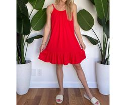 Style 1-3932838783-3775 bobi Red Size 16 Ruffles Cocktail Dress on Queenly