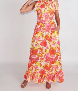 Style 1-1311374429-2901 CK BRADLEY Multicolor Size 8 Halter Tall Height Straight Dress on Queenly