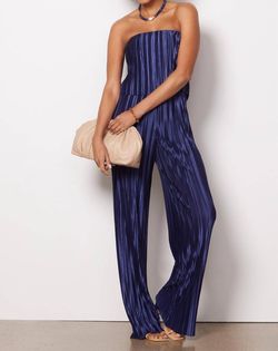 Style 1-1414355763-3855 Amanda Uprichard Blue Size 0 Polyester Tall Height Jumpsuit Dress on Queenly