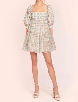 Style 1-3996495878-2901 Amanda Uprichard Multicolor Size 8 Sleeves Mini Square Neck Cocktail Dress on Queenly
