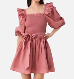 Style 1-2137861632-2901 Cleobella Pink Size 8 Flare Mini Tall Height Cocktail Dress on Queenly