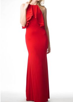 Style 1-2414134881-2901 Issue New York Red Size 8 Tall Height Polyester Spandex Straight Dress on Queenly