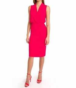 Style 1-2505693094-2168 Black Halo Pink Size 8 Keyhole Tall Height Straight Cocktail Dress on Queenly