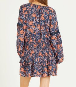 Style 1-943890643-3000 DEAR JOHN DENIM Blue Size 8 Lace Sleeves Cocktail Dress on Queenly