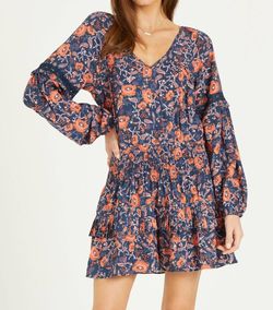 Style 1-943890643-3000 DEAR JOHN DENIM Blue Size 8 Lace Sleeves Cocktail Dress on Queenly