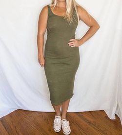 Style 1-2827624807-2791 Refined Canvas Green Size 12 Plus Size Olive Short Height Cocktail Dress on Queenly