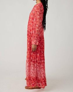 Style 1-4143381339-3472 Free People Red Size 4 Floral Coral Sheer Straight Dress on Queenly