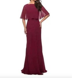 Style 1-4160338831-98 La Femme Red Size 10 Floor Length Military Tall Height Straight Dress on Queenly