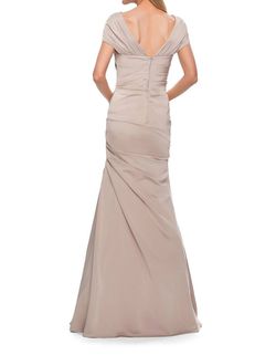 Style 1-2007742456-397 La Femme Nude Size 14 Floor Length Plus Size Straight Dress on Queenly