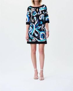 Style 1-889792886-1498 Joseph Ribkoff Multicolor Size 4 Sorority Pockets Free Shipping Mini Cocktail Dress on Queenly