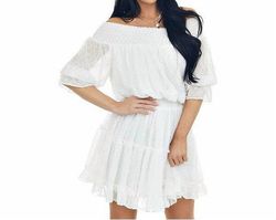 Style 1-655396855-2901 BluIvy White Size 8 Sorority Bridal Shower Casual Cocktail Dress on Queenly
