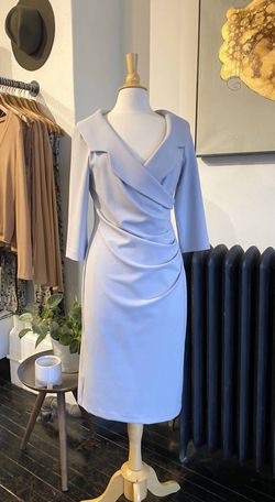 Style 1-4021036344-1498 Joseph Ribkoff Gray Size 4 Blazer Spandex Grey Cocktail Dress on Queenly