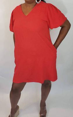 Style 1-1323326665-3471 A Beauty by BNB Orange Size 4 V Neck Free Shipping Cocktail Dress on Queenly