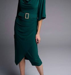 Style 1-2385511194-472 Joseph Ribkoff Green Size 16 Polyester Spandex Plus Size Cocktail Dress on Queenly