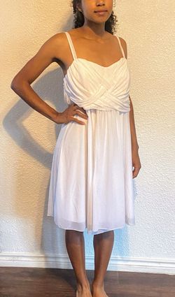 Stitch Between White Size 14 Cocktail Dress on Queenly