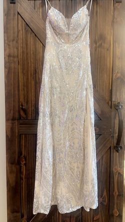 Windsor Nude Size 12 Prom Floor Length A-line Dress on Queenly