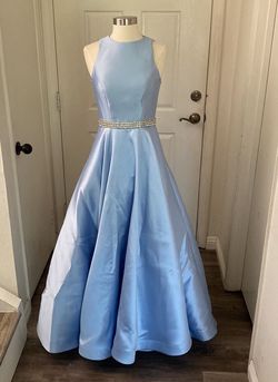 Mac Duggal Blue Size 4 Floor Length Ball gown on Queenly