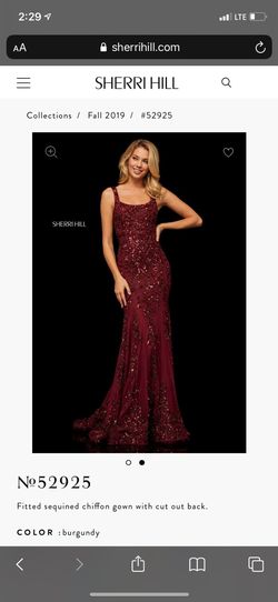 Sherri Hill Red Size 4 Floor Length Square Square Neck Mermaid Dress on Queenly