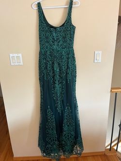 Cinderella Divine Green Size 8 Jersey Tall Height Military Mermaid Dress on Queenly