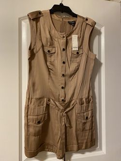 Bebe Gold Size 6 Jumpsuit Dress on Queenly