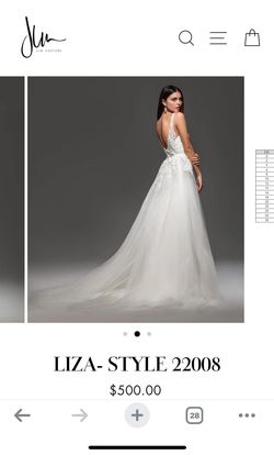 Style STYLE 22008 LIZA Tara Keely by Lazaro White Size 12 Plunge Jersey Mermaid Dress on Queenly