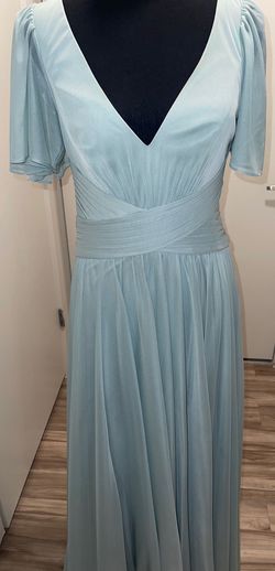 David's Bridal Multicolor Size 4 Jersey Sleeves Straight Dress on Queenly