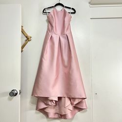 Alfred Sung Pink Size 14 Wedding Guest Halter 50 Off Satin A-line Dress on Queenly