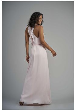 Style B213002 Jasmine Pink Size 14 Black Tie Jewelled Side Slit High Neck A-line Dress on Queenly