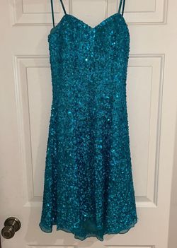 Scala Blue Size 2 50 Off Sequined Cocktail Dress on Queenly