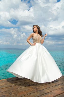Style 9939 Vienna White Size 10 9939 Jewelled 70 Off A-line Dress on Queenly