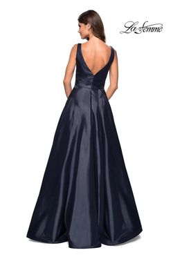 Style 27202 La Femme Blue Size 20 Floor Length Navy Plus Size Ball gown on Queenly