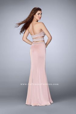 Style 23899 La Femme Pink Size 0 Cut Out Tall Height Straight Dress on Queenly