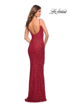 Style 30707 La Femme Red Size 6 Floor Length Prom Straight Dress on Queenly