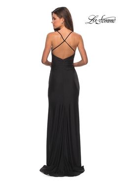 Style 28206 La Femme Black Size 14 Tall Height Prom Side slit Dress on Queenly