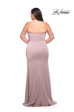 Style 29664 La Femme Pink Size 18 Jersey Tall Height Side slit Dress on Queenly