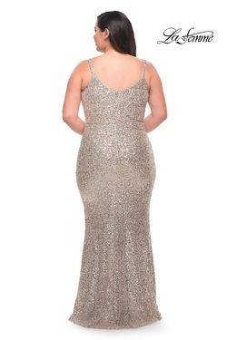 Style 29546 La Femme Silver Size 20 Pageant Tall Height Straight Dress on Queenly
