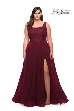 Style 29070 La Femme Red Size 12 Plus Size Tall Height Pageant Floor Length Ball gown on Queenly