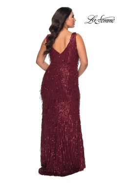 Style 28946 La Femme Red Size 20 Burgundy Straight Dress on Queenly