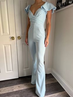 Ashley Lauren Blue Size 4 Sorority Formal Prom Floor Length Pageant Jumpsuit Dress on Queenly