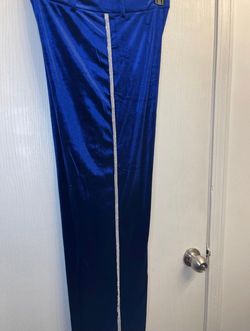 Akira Blue Size 8 Floor Length Wedding Guest Summer Glitter Jumpsuit Dress on Queenly