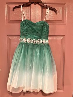B. Darlin Green Size 00 Homecoming Pageant Cocktail Dress on Queenly