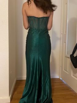 Cinderella Divine Green Size 2 Short Height Prom Side slit Dress on Queenly